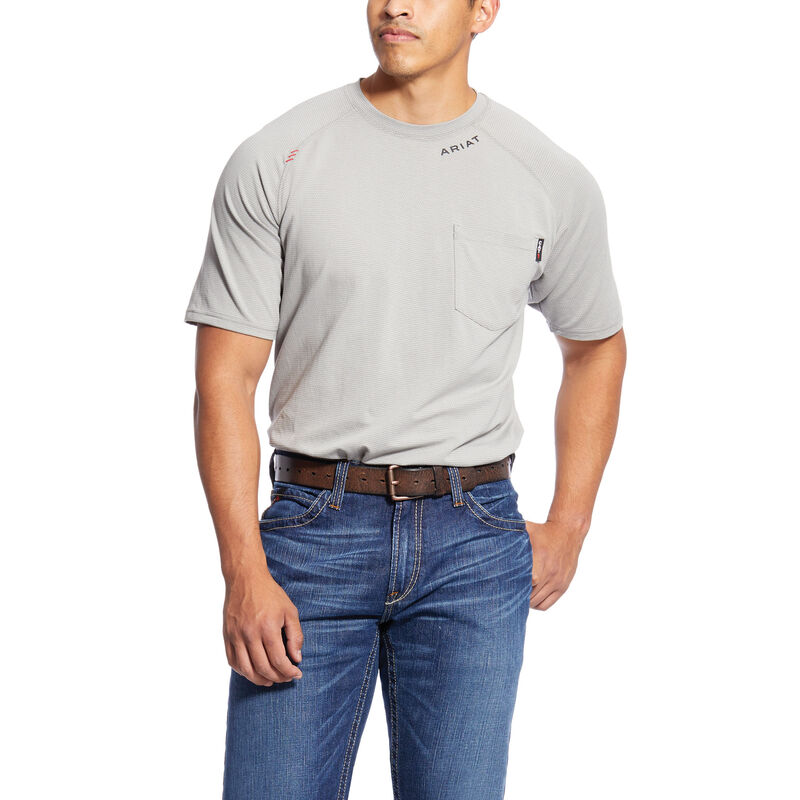 Ariat FR Baselayer - T Shirts Zilver Heren - 31250-755